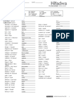 Word List Unit 3: Pre-Intermediate