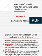 Intersection Control/ Signal Timing For Different Color Indications