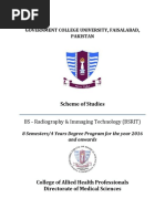 BS Radiography - Imaging Technology - Curriculum