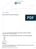 MCQ - Hash Function Technique