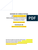 Dossier de Consultation Pour La Désignation D'un Bureau de Contrôle Technique de Bâtiments