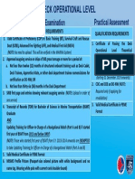 Deck Operational Level: Theoretical Examination Practical Assessment