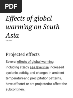 Effects of Global Warming On South Asia