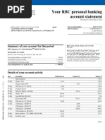 Your RBC Personal Banking Account Statement