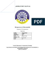 Laboratory Manual: Microprocessor & Microcontroller