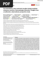 Can Intermittent, Time-Restricted Circadian Fasting Modul Atecutaneous Severity of Dermatological Disorders - Insights Froma Multicenter, Observational, Prospective Study