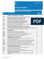 Long-Term Planning Template: Cambridge Primary Science Stage 3