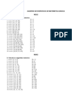 Caderno de Exercícios de Matemática Básica