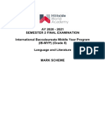 IB-MYP Grade 8 Language & Literature (MS)