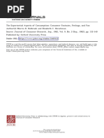 The Experiential Aspects of Consumption - Consumer Fantasies, Feelings and Fun", Journal of Consumer Research, 9 (September), 132-140