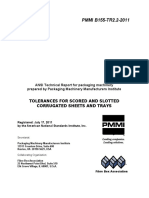 PMMI B155-TR2.2-2011: Tolerances For Scored and Slotted Corrugated Sheets and Trays