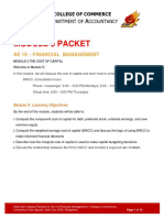 Module 5 Packet: AE 19 - Financial Management