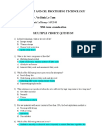 Food Fat and Oil Processing Technology Multiple Choice - Hoàng Khánh Lê