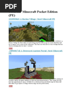 Seeds For Minecraft Pocket Edition (PE)