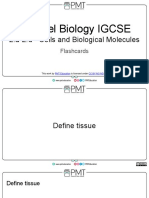 Flashcards - 2a-D Cells and Biological Molecules - Edexcel Biology IGCSE