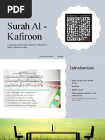 Surah Al - Kafiroon: A Summary of Literature Based On Tafseer by Great Scholars in Islam