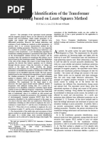 Parameter Identification of The Transformer Winding Based On Least-Squares Method