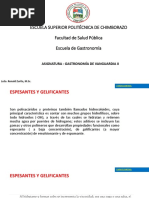 6) Gastronomía de Vanguardia II - GELIFICACIONES Y SUSPENSIONES