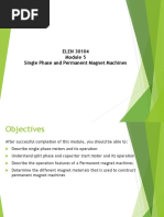 ELEN 30104 Single Phase and Permanent Magnet Machines