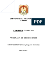 PROGRAMA Obligaciones