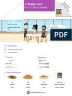 Going To A Restaurant Conversation Cheat Sheet: Main Dialogue