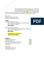 Variance Analysis (Practice Problems)