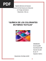 Informe Sobre Colorantes en Fibras Textiles