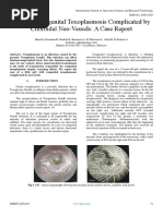 Bilateral Congenital Toxoplasmosis Complicated by Choroidal Neo-Vessels A Case Report