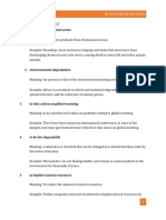 The Environment: Ielts Vocabulary by Topics