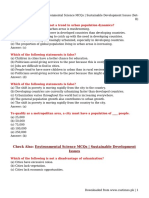 Environmental Science MCQs - Sustainable Development Issues (Set-II)