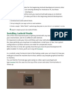 Installing Android Studio: Terminal