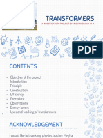 Physics Transformer Invistigatory Project On Transformers