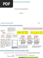 Fermi Level in Semiconductor: BPT: 401: Electronics and Modern Physics