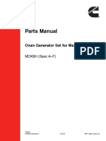 Parts Manual: Onan Generator Set For Marine