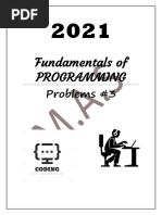 Fundamentals of Programming: Problems #3