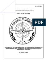 85 Circular Obligatoria CO VA-07.8 07 Que Establece Los Lineamientos para Las Condiciones de Seguridad Que Deben