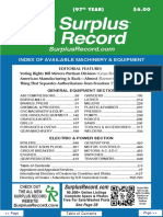 AUGUST 2021 Surplus Record Machinery & Equipment Directory