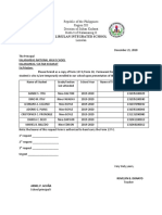 Request Letter For Form 137