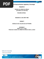 Modelos de Calidad de Software (DS-DMCS-2101-B2-002) : División de Ciencias Exactas, Ingeniería y Tecnología Asignatura