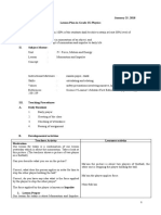 January 25, 2018 Lesson Plan in Grade IX-Physics I. Objectives