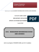 Management Information System and E-Business Notes