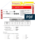 Clases de Articulos para Segundo de Primaria