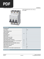 Product Data Sheet 5SY4302-7: Circuit Breaker 400V 10ka, 3-Pole, C, 2A, D 70MM