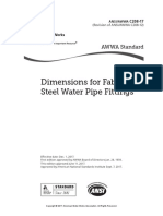 AWWA C208-17 Dimensions For Fabricated Steel Water Pipe Fittings