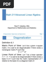 Math 211advanced Linear Algebra: Roel F. Ceballos, MSC Department of Mathematics and Statistics