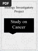 Biology Investigatory Project: Study On Cancer