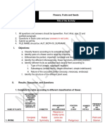 Activity No. 5: Flowers, Fruits and Seeds