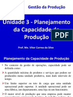 Unidade 3 - Planejamento Da Capacidade de Produção