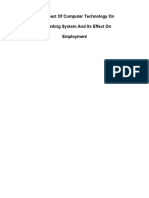 The Impact of Computer Technology On Accounting System and Its Effect On Employment