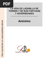 La Vida de Lazarillo de Tormes